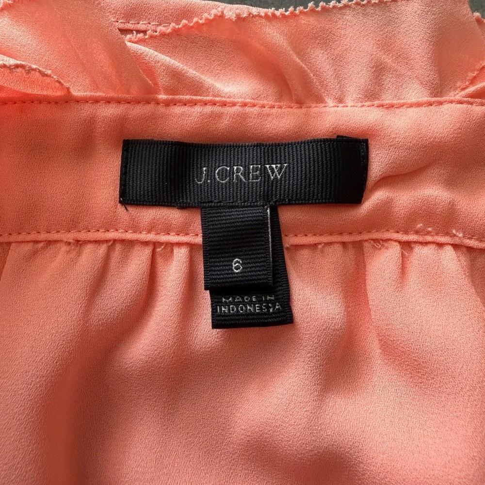 J. Crew Coral Ruffle-Detail Cross Front Camisole